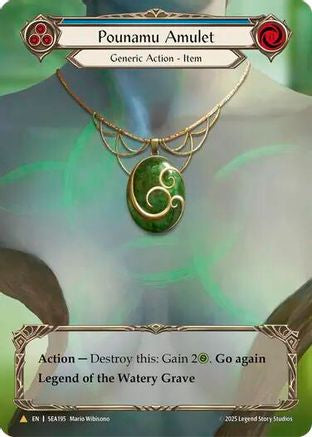 Image of Pounamu Amulet (Treasure) [SEA195] (High Seas)  Cold Foil