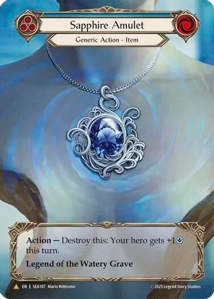 Image of Sapphire Amulet (Treasure) [SEA197] (High Seas)  Cold Foil