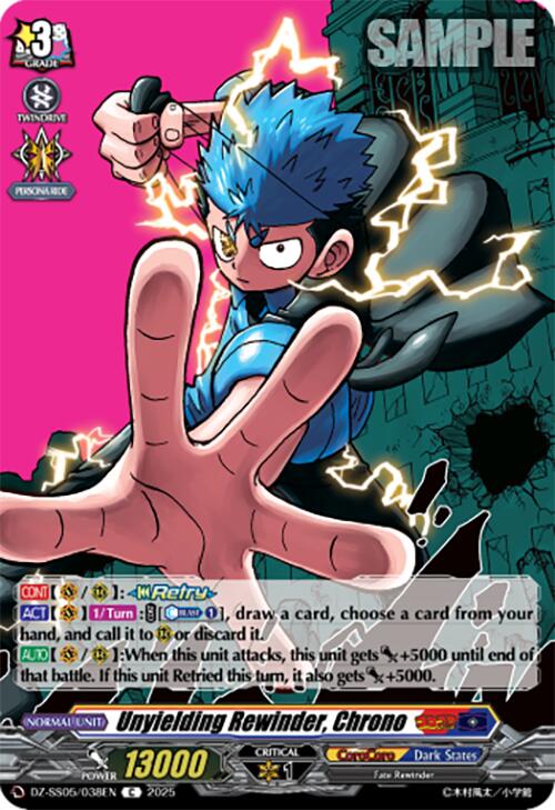 Image of Unyielding Rewinder, Chrono (DZ-SS05/038EN) [CoroCoro Start Deck Pack]