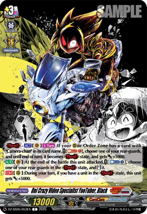 Image of Oni Crazy Video Specialist YooTuber, Black (DZ-SS05/053EN) [CoroCoro Start Deck Pack]