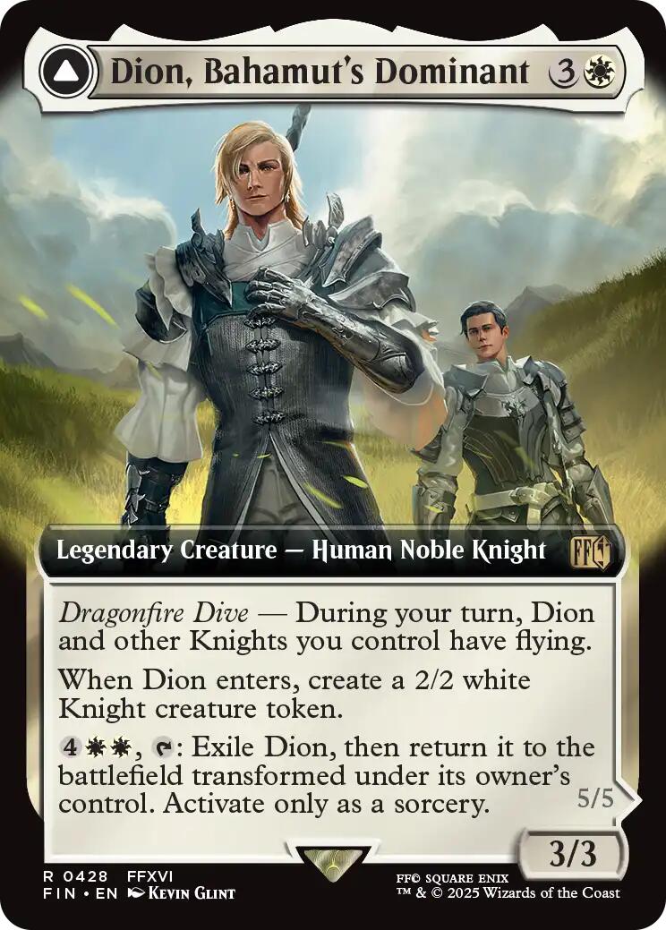 Image of Dion, Bahamut's Dominant // Bahamut, Warden of Light (Extended Art) [FINAL FANTASY]
