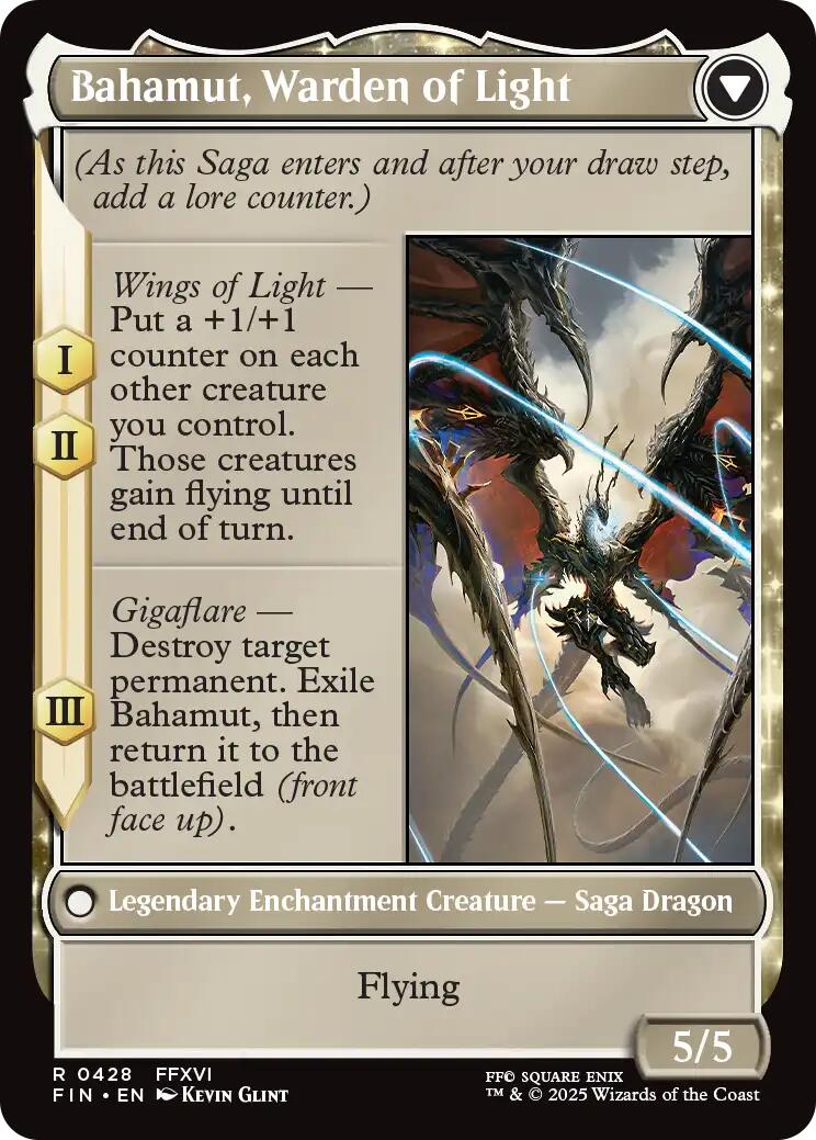 Image of Dion, Bahamut's Dominant // Bahamut, Warden of Light (Extended Art) [FINAL FANTASY]