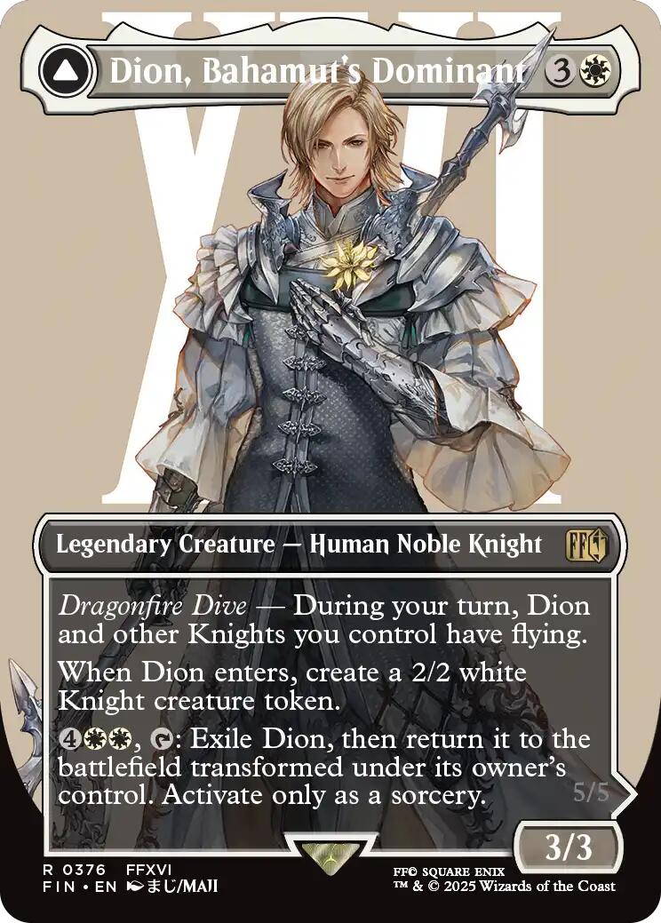 Image of Dion, Bahamut's Dominant // Bahamut, Warden of Light (Borderless) [FINAL FANTASY]