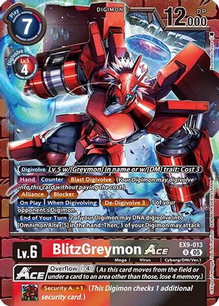 Image of BlitzGreymon ACE [EX9-013] [Versus Monsters]