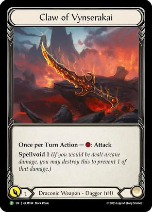 Image of Claw of Vynserakai [GEM034] (GEM Pack 2)  Cold Foil