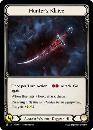 Image of Hunter's Klaive [GEM068] (GEM Pack 2)  Cold Foil