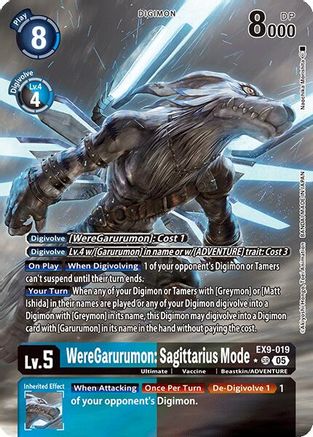 Image of WereGarurumon: Sagittarius Mode [EX9-019] (Alternate Art) [Versus Monsters]