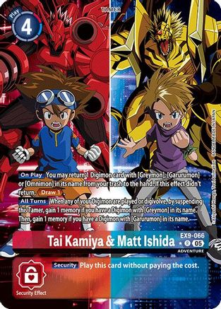 Image of Tai Kamiya & Matt Ishida [EX9-066] (Alternate Art) [Versus Monsters]