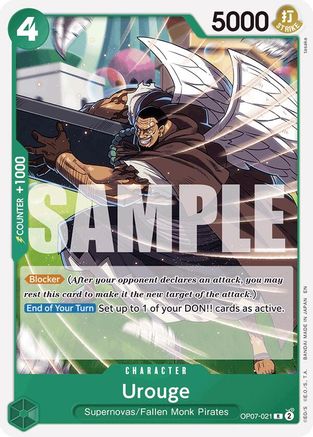 Image of Urouge (Reprint) (OP07-021) - Starter Deck 24: GREEN Jewelry Bonney