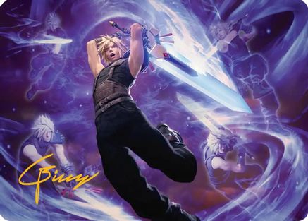 Image of Cloud's Limit Break Art Card (Gold-Stamped Signature) [FINAL FANTASY Art Series]