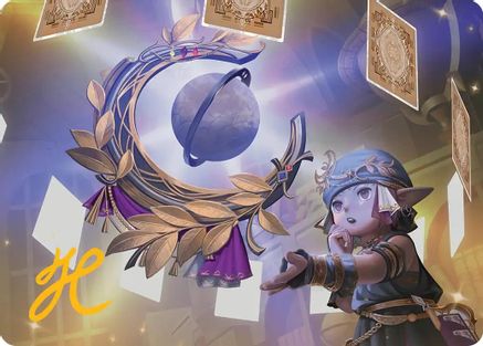 Image of Astrologian's Planisphere Art Card (Gold-Stamped Signature) [FINAL FANTASY Art Series]