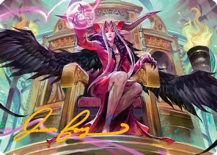 Image of Sorceress's Schemes Art Card (Gold-Stamped Signature) [FINAL FANTASY Art Series]