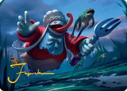 Image of Quina, Qu Gourmet Art Card (Gold-Stamped Signature) [FINAL FANTASY Art Series]