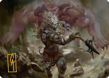 Image of Kimahri, Valiant Guardian Art Card (Gold-Stamped Signature) [FINAL FANTASY Art Series]