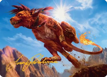 Image of Red XIII, Proud Warrior Art Card (Gold-Stamped Signature) [FINAL FANTASY Art Series]
