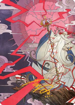 Image of Summon: Esper Ramuh Art Card (Gold-Stamped Signature) [FINAL FANTASY Art Series]