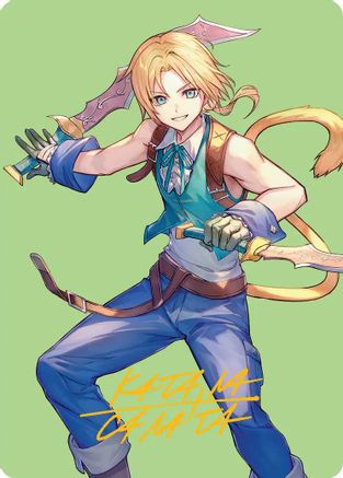 Image of Zidane, Tantalus Thief Art Card (Gold-Stamped Signature) [FINAL FANTASY Art Series]
