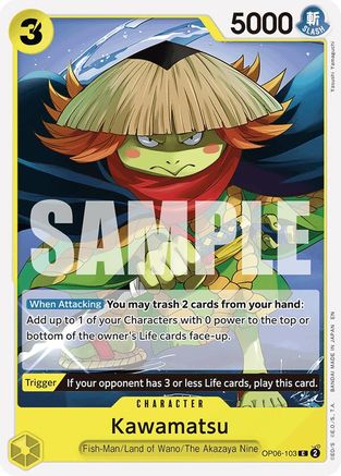 Image of Kawamatsu (Reprint) (OP06-103) - Starter Deck 28: GREEN/YELLOW Yamato