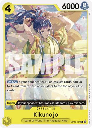 Image of Kikunojo (Reprint) (OP06-104) - Starter Deck 28: GREEN/YELLOW Yamato