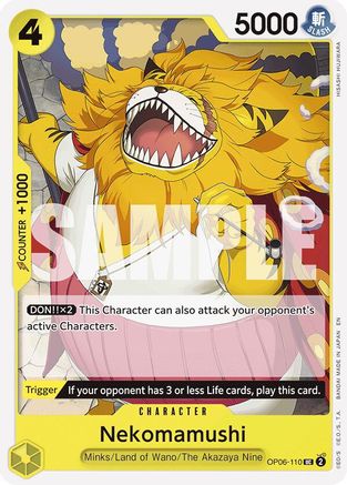 Image of Nekomamushi (Reprint) (OP06-110) - Starter Deck 28: GREEN/YELLOW Yamato