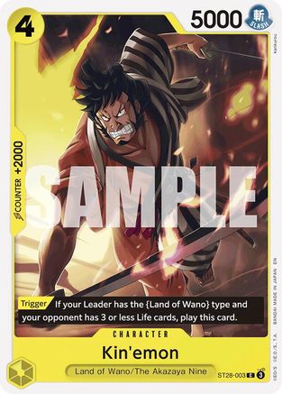 Image of Kin'emon (ST28-003) - Starter Deck 28: GREEN/YELLOW Yamato