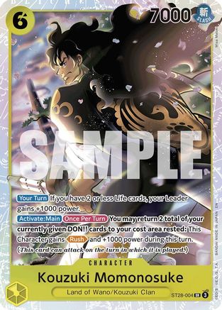 Image of Kouzuki Momonosuke (ST28-004) - Starter Deck 28: GREEN/YELLOW Yamato Foil