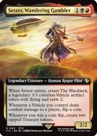 Image of Setzer, Wandering Gambler (Extended Art) [FINAL FANTASY Commander]