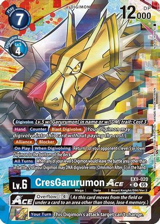 Image of CresGarurumon ACE [EX9-020] (Alternate Art) [Versus Monsters]
