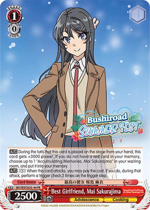 Image of Best Girlfriend, Mai Sakurajima (Summer Fest 2025) [Bushiroad Event Cards]