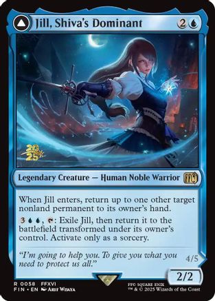 Image of Jill, Shiva's Dominant // Shiva, Warden of Ice [FINAL FANTASY Prerelease Promo]