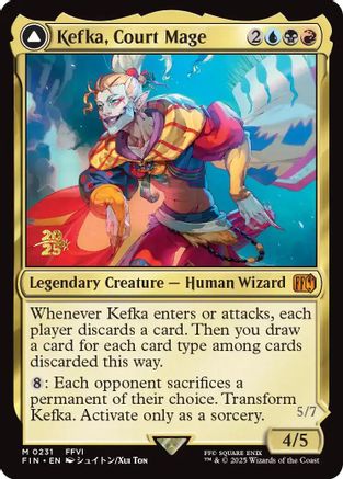 Image of Kefka, Court Mage // Kefka, Ruler of Ruin [FINAL FANTASY Prerelease Promo]