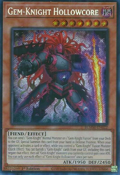 Image of Gem-Knight Hollowcore [BLMM-EN022] Secret Rare
