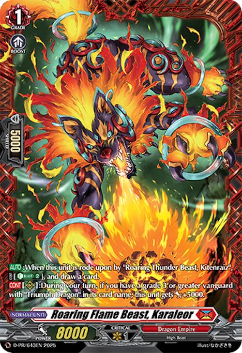 Image of Roaring Flame Beast, Karaleor (D-PR/643EN) [D Promo Cards]