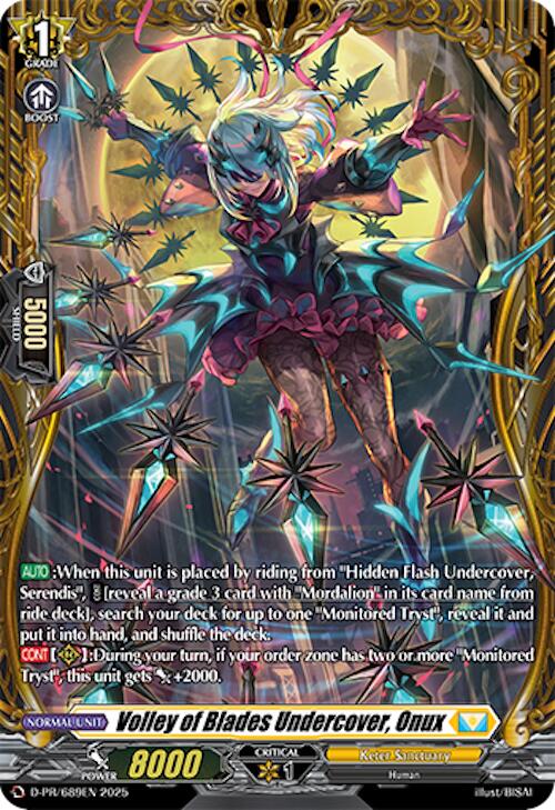Image of Volley of Blades Undercover, Onux (D-PR/689EN) [D Promo Cards]