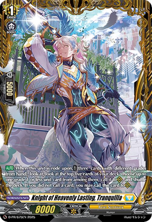 Image of Knight of Heavenly Lasting, Tranquilia (D-PR/675EN) [D Promo Cards]