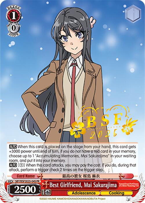 Image of Best Girlfriend, Mai Sakurajima (BSF 2025) [Bushiroad Event Cards]