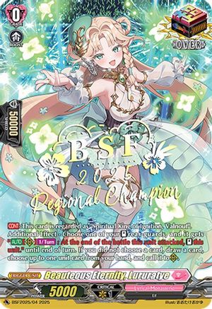 Image of Beauteous Eternity, Lururatye (Regional Champion) (BSF2025/01C) [Bushiroad Event Cards]