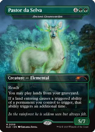 Image of Pastor da Selva - Ancient Greenwarden [Secret Lair Drop Series]