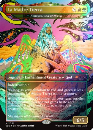 Image of La Madre Tierra - Xenagos, God of Revels (Rainbow Foil) [Secret Lair Drop Series]