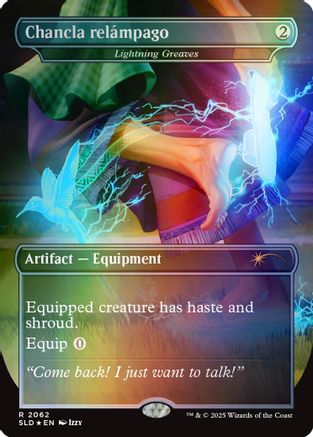 Image of Chancla relampago - Lightning Greaves (Rainbow Foil) [Secret Lair Drop Series]