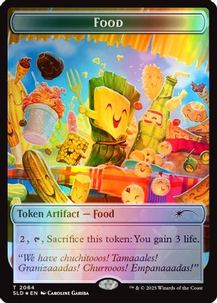 Image of Food Token (2064) (Rainbow Foil) [Secret Lair Drop Series]