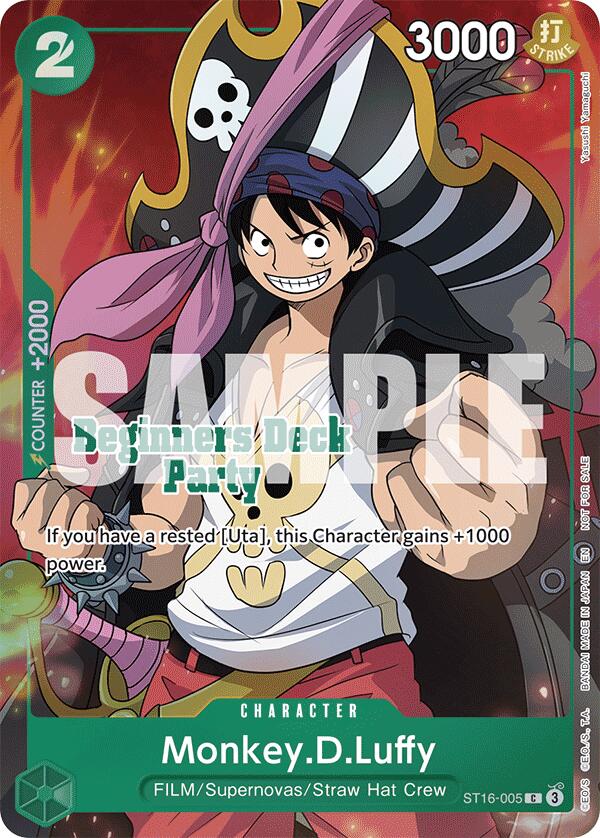 Image of Monkey.D.Luffy (Daz.Bonez) (ST-23 - ST-28 Beginners Deck Party) [Winner] [One Piece Promotion Cards]