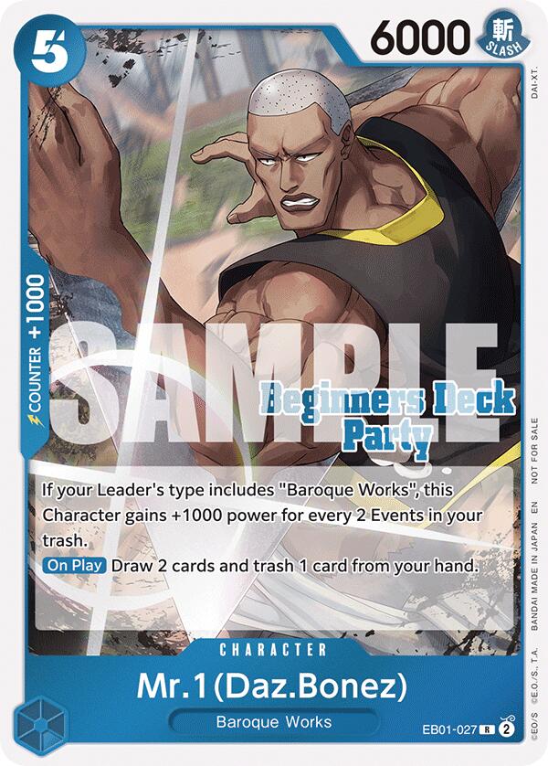 Image of Mr. 1 (Daz.Bonez) (ST-23 - ST-28 Beginners Deck Party) [Participation] [One Piece Promotion Cards]