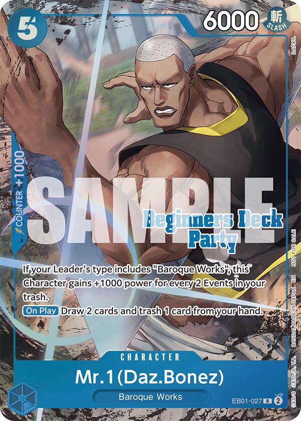 Image of Mr. 1 (Daz.Bonez) (ST-23 - ST-28 Beginners Deck Party) [Winner] [One Piece Promotion Cards]