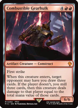 Image of Combustible Gearhulk (Surge Foil) [FINAL FANTASY Commander]