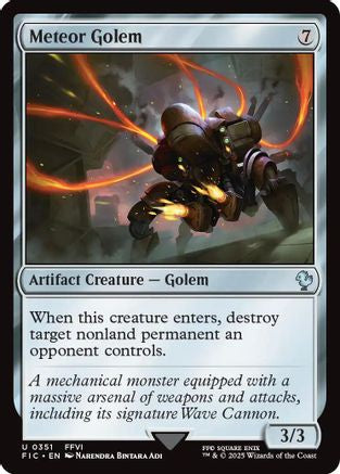 Image of Meteor Golem (Surge Foil) [FINAL FANTASY Commander]