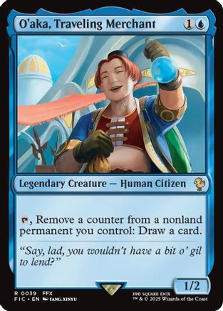 Image of O'aka, Traveling Merchant (Surge Foil) [FINAL FANTASY Commander]