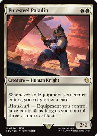 Image of Puresteel Paladin (Surge Foil) [FINAL FANTASY Commander]