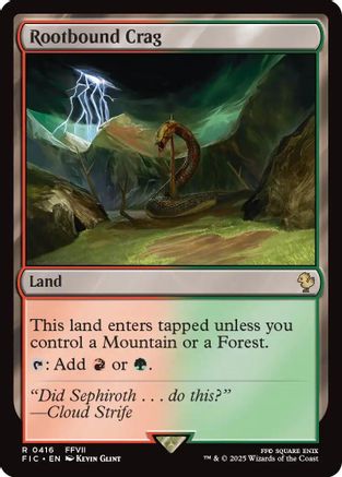 Image of Rootbound Crag (Surge Foil) [FINAL FANTASY Commander]