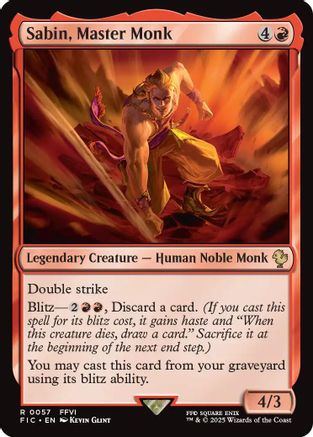 Image of Sabin, Master Monk (Surge Foil) [FINAL FANTASY Commander]